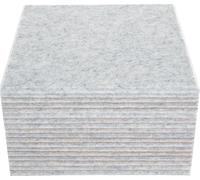 Panneaux acoustiques - Panneau mural - Jeu de 18 - Isolation acoustique & absorption - Montage mural - PET-Polyester - Décoration intérieure - Gris argenté
