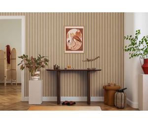 Panneaux Acoustiques Papier Peint Intissé 3D Bois - 6 Couleurs - 10,05x0,53m