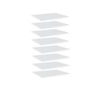 Panneaux bibliothèque 8pcs Blanc brillant 60x50x1,5cm Aggloméré