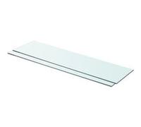 vidaXL Panneaux d'étagère en verre transparent 2 pièces 80 x 20 cm