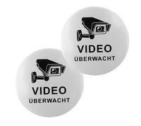 Panneaux d'avertissement vidéo Aluminium, Panneau de Vidéosurveillance Autocollant en Aluminium Brossé Panneau Alarme Zone Sous Vidéosurveillance 100 mm