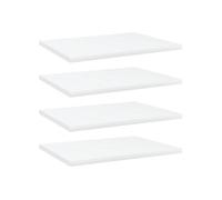 vidaXL Panneaux de bibliothèque 4 pièces Blanc 40 x 30 x 1,5 cm Aggloméré
