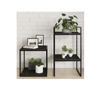 Panneaux de Bibliothèque 8 pcs, Etagère Murale Flottante, Plaque d'Etagère de Rangement Salon Intérieur, Noir Brillant Bois d'Ingénierie