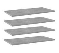Panneaux de bibliothèque - vidaXL - 4 pcs - Gris béton - 60x30x1,5cm - Aggloméré