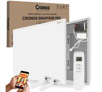 Panneaux de chauffage infrarouge CRONOS Graphene PRO CGP-300TWP, couleur blanche, avec pieds argentés. MARQUE