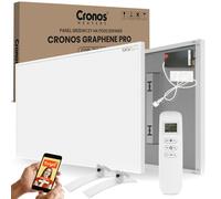 Panneaux de chauffage infrarouge CRONOS Graphene PRO CGP-700TWP, couleur blanche avec pieds argentés, marque [Nom de la marque]