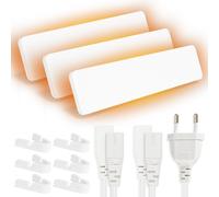 Panneaux de chauffage infrarouge Peviasot 3, 50 W, indice de protection IP44, avec 2 câbles de connexion, couleur blanche