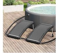 Panneaux de chauffage solaire pour piscine - vidaXL - Courbés - 110x65 cm - Noir - PEHD, PC, aluminium