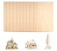 Panneaux de Contreplaqué, paquet de 10 Panneaux de Bois de Balsa, Panneau de Bois 200 x 300 x 1,5 mm, Panneaux multiplex, Panneaux de bois Artisanaux, pour Bricolage ou Modélisme