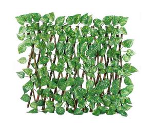 Panneaux de couverture bois Clôture de simulation réglable Feuilles vertes artificielles Clôture Filet Rotin la décoration jardin