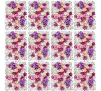 Panneaux de fleurs 12 pièces Colonne de fleurs artificielles 60*40cm mur de fleurs mur de roses décoration pour mariage fête fond de fleurs DIY mur de fleurs mur d'hortensias