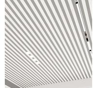Panneaux de plafond en mousse 3D - Autocollants de plafond auto-adhésifs étanches à l'eau de 4 mm - Bandes de revêtement de plafond à motif rayé pour décoration murale intérieure - 67 x 67 cm - 30