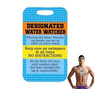 Panneaux de règles de piscine en plein air - Badge de sécurité de piscine en acrylique pour - Panneaux de rappel de sécurité créatifs, observateur d'eau désigné, accessoires de pour la sécurit