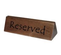 Panneaux de table et porte-menus Olympia « Réservé » en bois d’acacia (10 pièces)