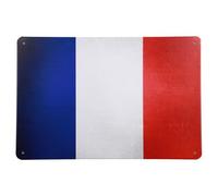 Panneaux de texte - Drapeau français - Plaque murale - Panneaux métalliques mancave - Plaque murale en métal - Décoration Mancave - Panneau en métal - Panneau publicitaire - Mancave - 20x30cm - Cave &