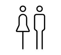 Panneaux de toilettes pour commerce 2D - Décoration de porte de toilettes | Panneau de toilettes pour cafés, restaurants, cafés, bureaux, centres commerciaux, écoles, gymnases, musées, aéroports