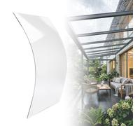 Panneaux de toit en polycarbonate transparent de 1,8 mm, imperméable, facile à couper et à plier, idéal pour les abris de voiture, les terrasses, les abris de jardin, et les vérandas, 0,8 x 7 m