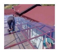 Panneaux de toit transparents - Feuilles en plastique de 1,5 mm pour abris auto, vérandas, balcons, faciles à couper et imperméable