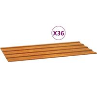 Panneaux de toiture 12 pcs rouillé 80x44 cm Acier corten