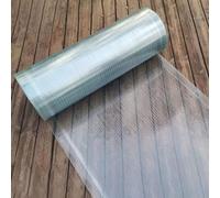Panneaux de toiture en polycarte transparent imperméable pour serres et abris d'auto - 0,8 mm de large x 15 m de long - Résine UV - Facile à installer