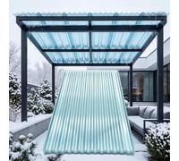 Panneaux De Toiture Tôle Transparente Feuille De Toit Plaques Ondulées Protection Pluie Durable Et Personnalisable pour Remise Cabanon Projets De Toit Jardin(8xW90xL50cm)