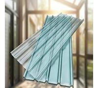 Panneaux de Toiture Transparents,3/5/7/8/11/12/15/16/20 Pièces,Tôle Ondulée en Fibre de Verre de 1.5mm,Panneaux Ondulés de Remplacement Imperméable,Tôle Profilée de Serre (0.9x1.1m,8 pcs)