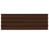 Panneaux de toiture vidaXL, 12 pièces, marron, 129 x 45 cm, acier galvanisé
