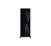 Panneaux décoratifs acier noirs - CASANOOV - Lot de 3 - Modèle VELETA - 160 x 60 cm - Motifs Nature côté droit