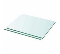 Panneaux d'étagère en verre - vidaXL - Verre trempé - 30x20 cm - Transparent - Épaisseur 8 mm - Capacité 15 kg