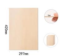 Panneaux en contreplaqué de Linden – Plaques de bois non traitées – 30 pièces – Format A3, 420 x 297 mm – Épaisseur : 5 mm – Adaptées à la découpe laser et à la gravure – Pour la peinture