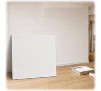 Panneaux en souple pur polystyrène XPS PS, panneau de plafond 50x50cm, décors muraux, revêtement mural, de 2-3 mm d'épaisseur (25m², 0814 Uni White)