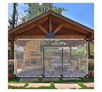 Panneaux Latéraux de Bâche Transparente Avec Fermeture Porte Éclair, Rideaux de Bâche Claire en Pvc Vinyle Imperméable Extérieur, Bâche Étanche Pergola, Avec Œillets ( Couleur : WxH , Taille : 350x220