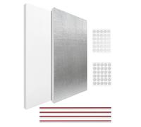 Panneaux Latéraux De L'unité AC De Fenêtre - 2 Pièces En Mousse Imperméable Avec Feuille Adhésive | Kit D'isolation Pour Climatiseur | Joint De Coupe-froid Bloquant Les Courants D'air Pour Maison, App