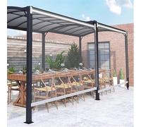 Panneaux latéraux imperméables en PVC transparent pour l'extérieur - Bâche en plastique pour fenêtres et portes de tonnelle, cloisons, stores enroulables et imperméables - 140 x 250 cm