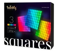 Twinkly Squares Extension Kit, Kit de Panneaux LED RGB, Inclus 3 Panneaux d'Extension et Câbles, Compatible avec HomeKit, Alexa et Google Home, Lumières Gaming et Streaming, 16M+ de Couleurs