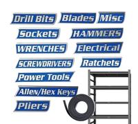 Panneaux magnétiques pour boîte à outils, avec autocollants magnétiques pour marquage de tiroir, boîte à outils, autocollants magnétiques - Pour l'organisation et l'étiquetage pour chariot, atelier