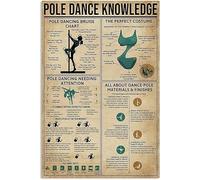 Panneaux métalliques en étain pour connaissances de Pole Dance, affiches de Guide de danse Vintage, décoration de maison rétro, décor de chambre à coucher, Plaque de décoration murale de Club 8x12 pou