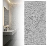 Panneaux muraux 3D CEEDIR aspect pierre, lot de 3, 120 x 60 cm, 0,72 m², revêtement mural enPolyuréthaneaspect roche, dalles décoratives pour murs intérieurs de salon, gris