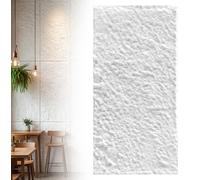 Panneaux muraux 3D effet pierre CEEDIR, lot de 2, 120 x 60 cm, 0,72 m², revêtement mural enPolyuréthaneeffet roche, décoration murale en dalles de pierre pour intérieur, salon, blanc