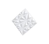 Panneaux Muraux 3D SucceBuy - Lot de 33 - 30x30cm - PVC Blanc Mat - Motif Diamant - 2,97m²