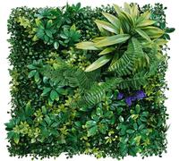 Panneaux muraux en gazon artificiel 8 pièces 20 x 20 pouces 3D verdure pour décoration