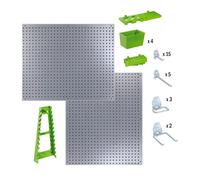 Panneau mural d'atelier avec accessoires 2X558-458MM + accessoires - RIBIMEX - PRPMRKIT34