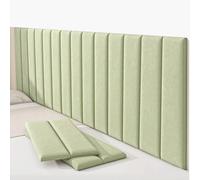 Panneaux Muraux Souples Rembourrés - Coussin Mural Anti-collision 3D, Panneaux De À Décoller Et Coller, Autocollants Muraux Adhésifs Pour Têtes De Lit, Chambre Et Salon(Light green,4pcs)