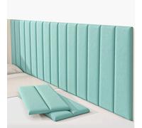 Panneaux Muraux Souples Rembourrés - Coussin Mural Anti-collision 3D, Panneaux De À Décoller Et Coller, Autocollants Muraux Adhésifs Pour Têtes De Lit, Chambre Et Salon(Light blue,8pcs)
