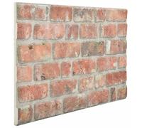 Panneaux muraux vidaXL, lot de 10, rouge, 100 x 50 cm, mousse EPS