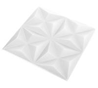 Panneaux muraux vidaXL, 24 pièces, motif Origami, blanc, 50 x 50 cm, mousse XPS