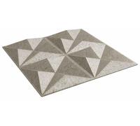 Panneaux muraux vidaXL, 48 pièces, motif Origami, aspect béton, 50 x 50 cm, mousse XPS