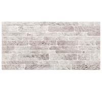 Panneaux muraux vidaXL, lot de 10, gris clair et blanc, 100 x 50 cm, mousse EPS