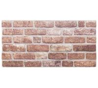 Panneaux muraux vidaXL, 10 pièces, 100 x 50 cm, couleur marron, en mousse EPS