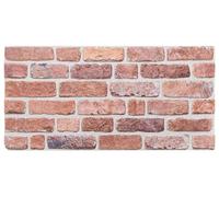 Panneaux muraux vidaXL, lot de 10, rouge, 100 x 50 cm, mousse EPS